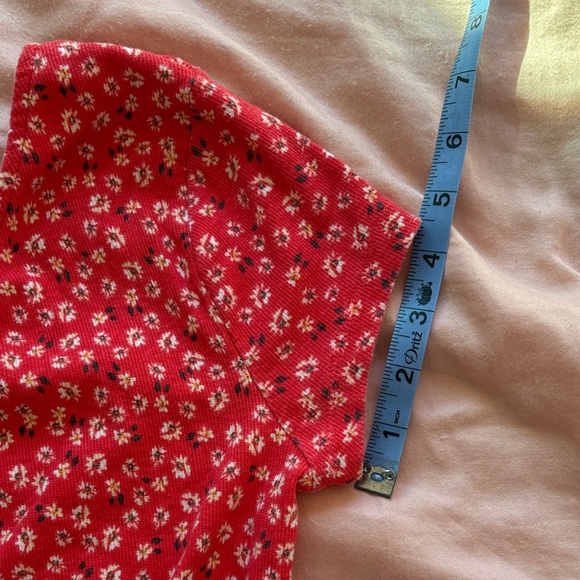 Red Floral Wrap Crop-Top from Arizona Jean Co. - Picture 7 of 8